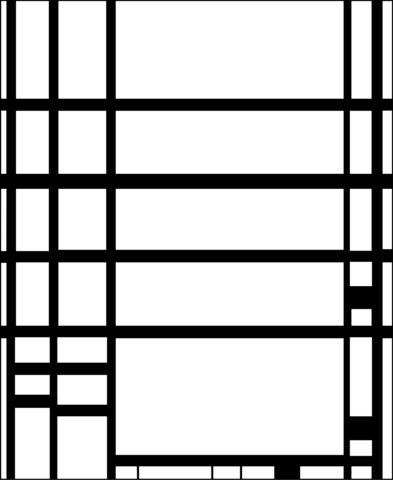 Trafalgar Square, 1943 After Piet Mondrian Coloring Page